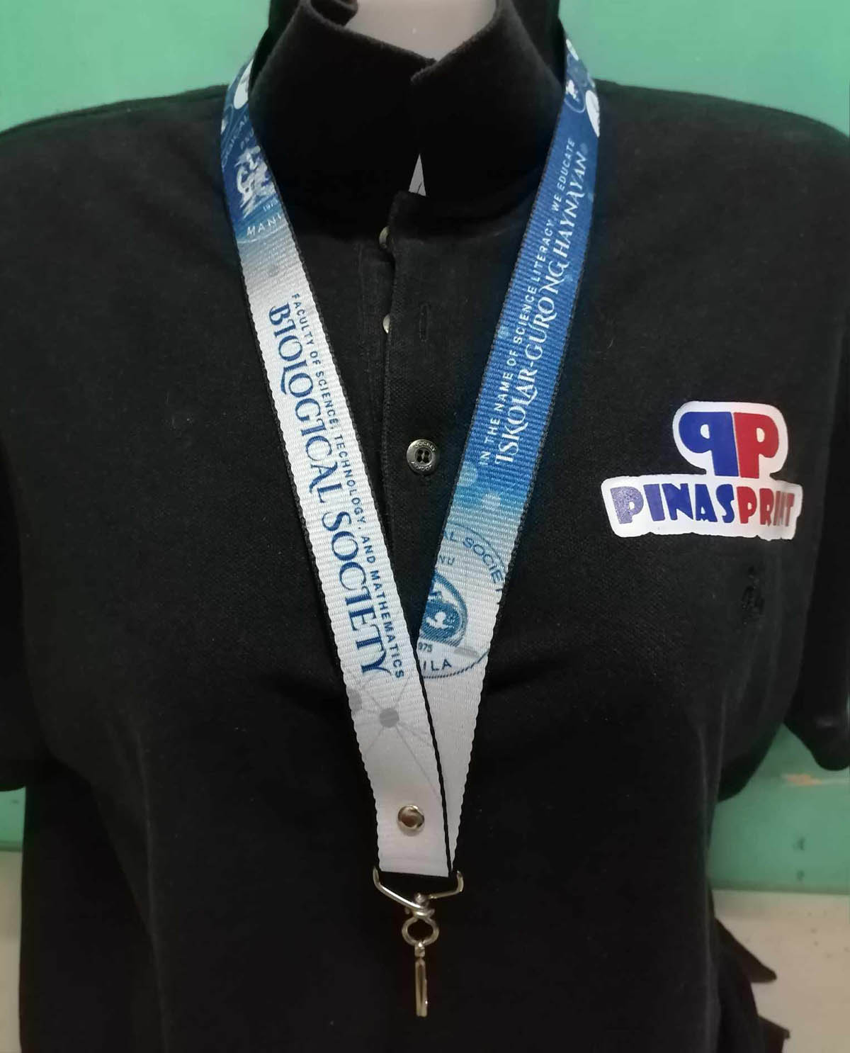 1-inch lanyard printing with hook